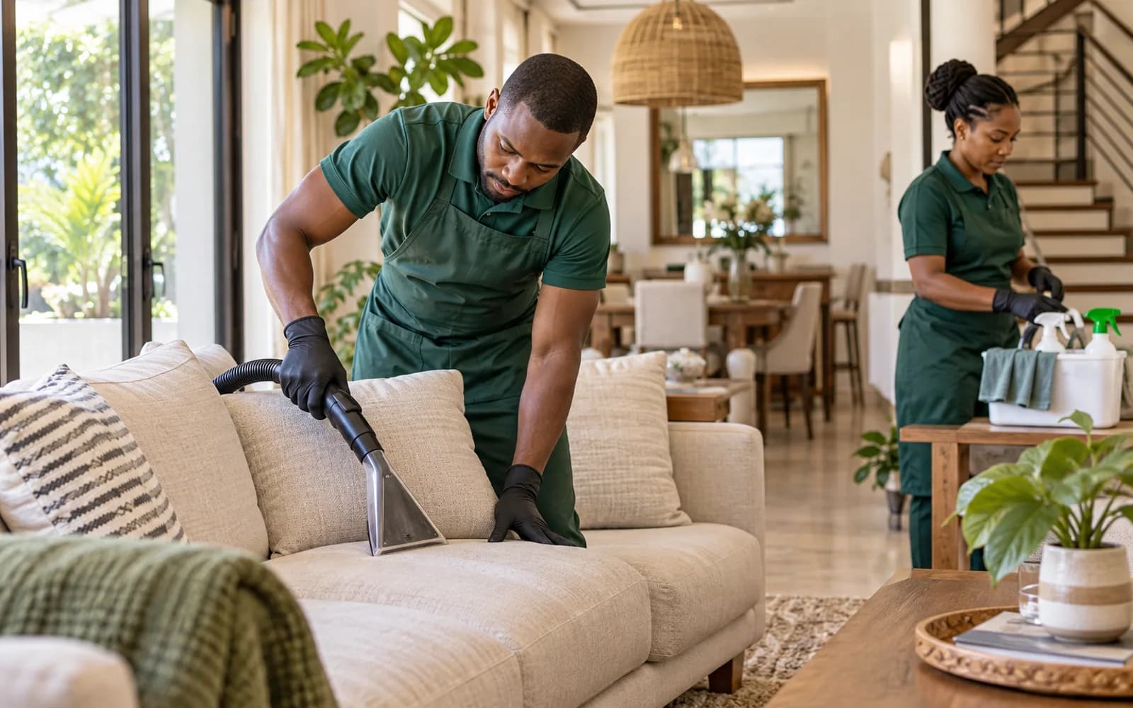Home care professional at work